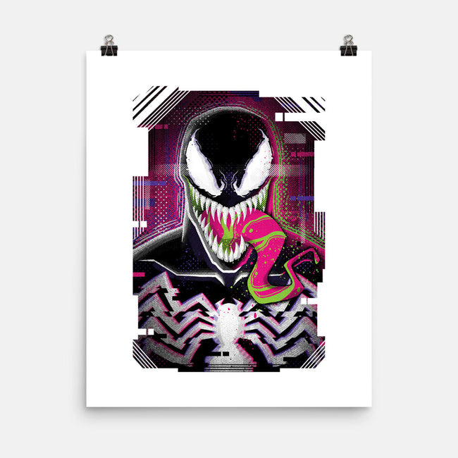 Venom Glitch-none matte poster-danielmorris1993