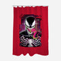 Venom Glitch-none polyester shower curtain-danielmorris1993