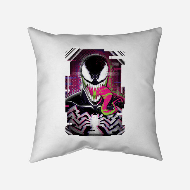 Venom Glitch-none removable cover throw pillow-danielmorris1993