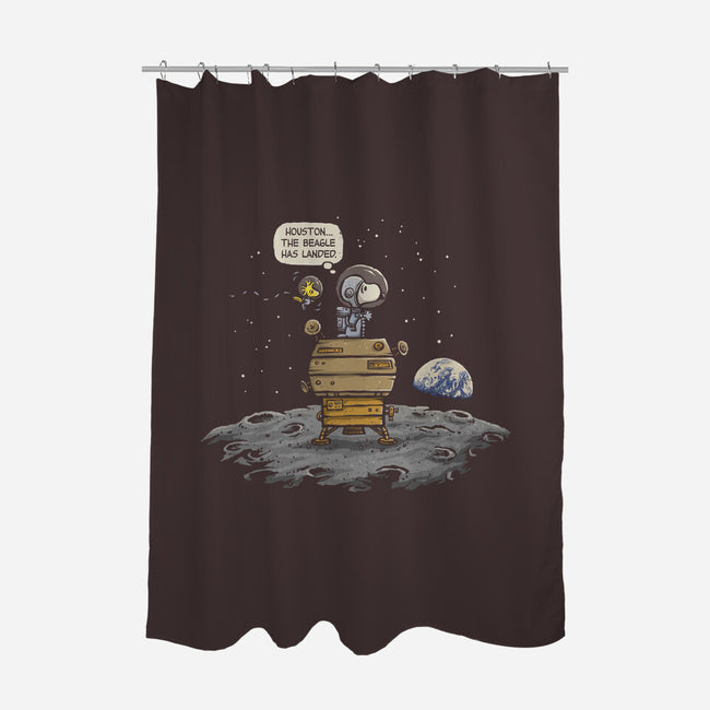 The Beagle Has Landed-none polyester shower curtain-kg07