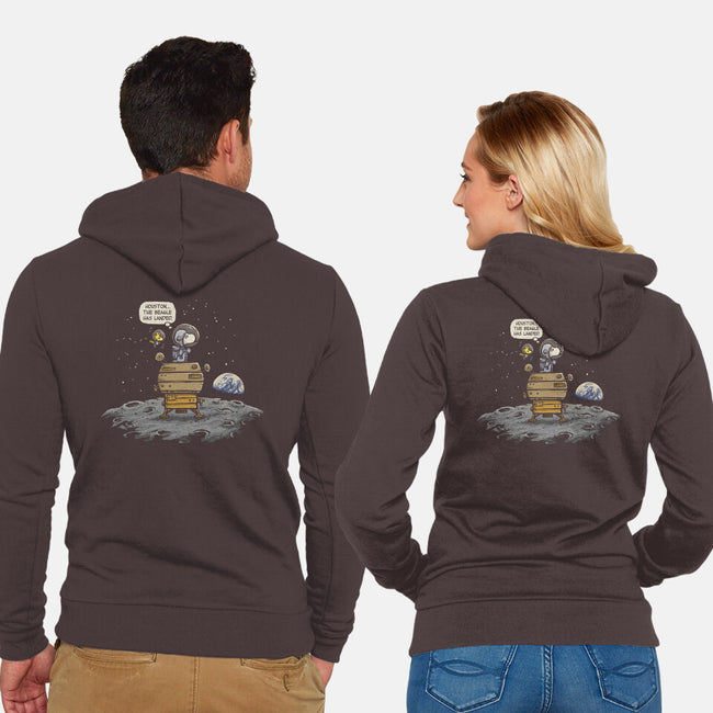 The Beagle Has Landed-unisex zip-up sweatshirt-kg07