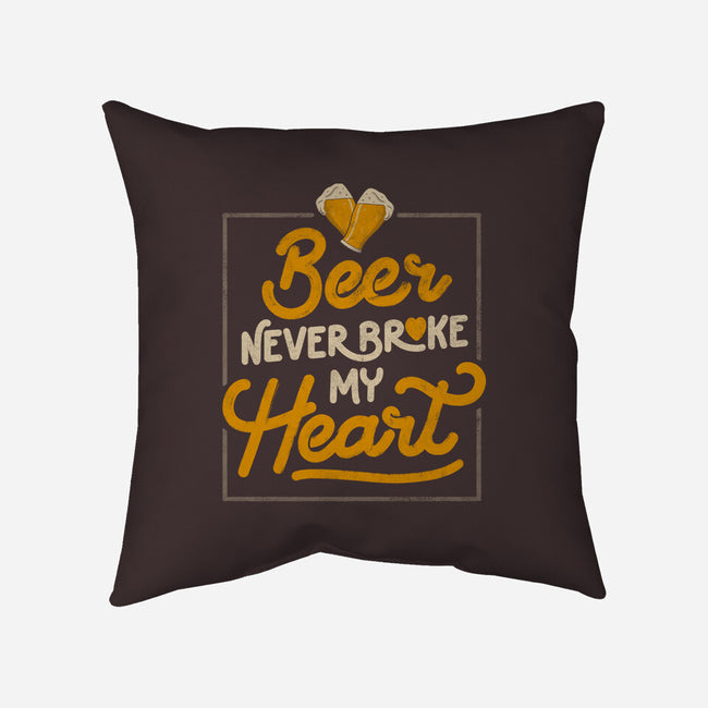 Beer Never Broke My Heart-none removable cover throw pillow-eduely