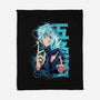 Blue Eyes-none fleece blanket-Kabuto Studio