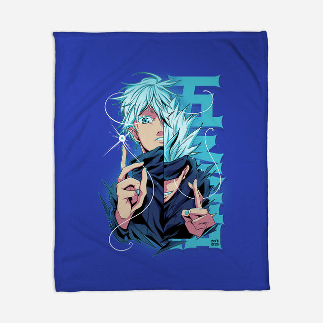 Blue Eyes-none fleece blanket-Kabuto Studio