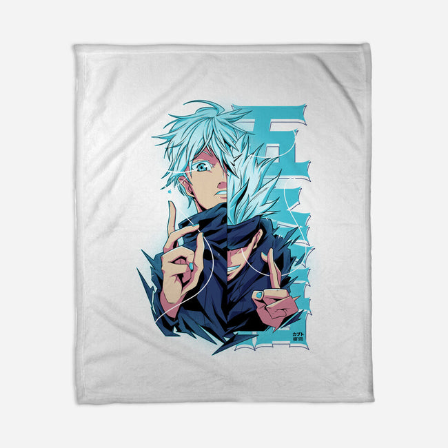 Blue Eyes-none fleece blanket-Kabuto Studio