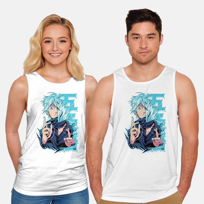 Blue Eyes-unisex basic tank-Kabuto Studio