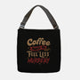 Coffee Makes Me Feel Less Murdery-none adjustable tote bag-tobefonseca
