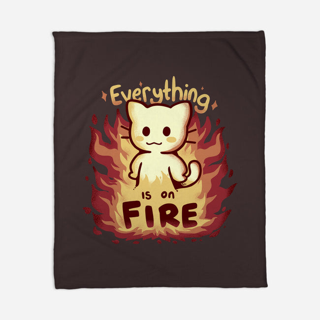 Everything Is On Fire-none fleece blanket-TechraNova