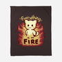 Everything Is On Fire-none fleece blanket-TechraNova