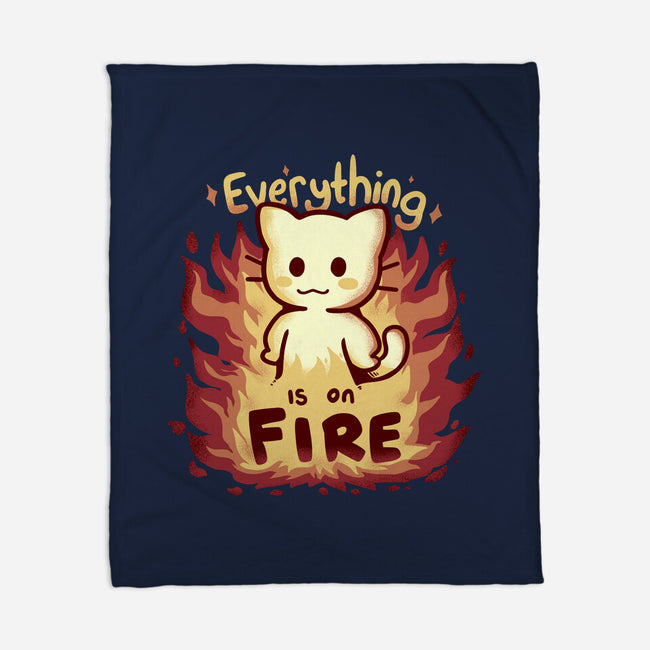Everything Is On Fire-none fleece blanket-TechraNova