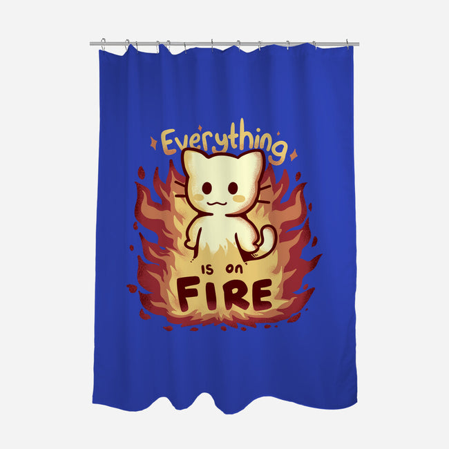 Everything Is On Fire-none polyester shower curtain-TechraNova