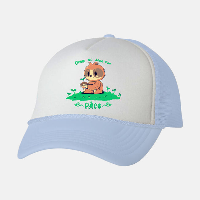 Grow At Your Own Pace-unisex trucker hat-TechraNova
