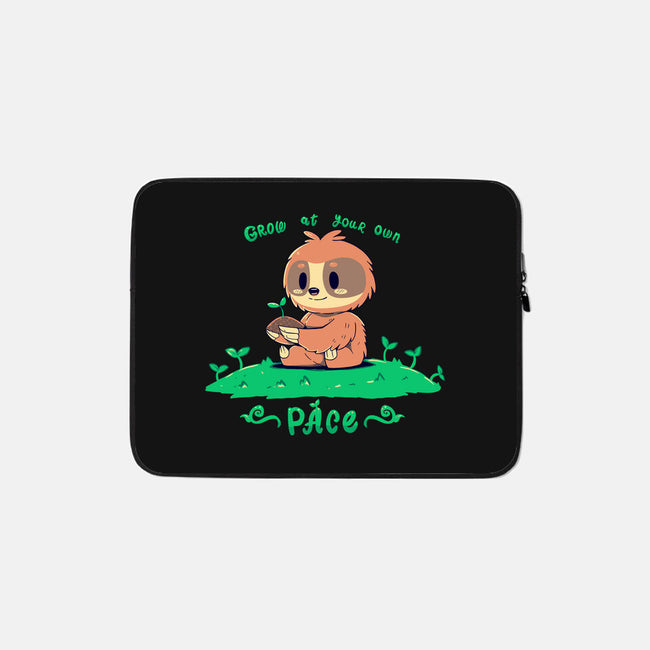Grow At Your Own Pace-none zippered laptop sleeve-TechraNova