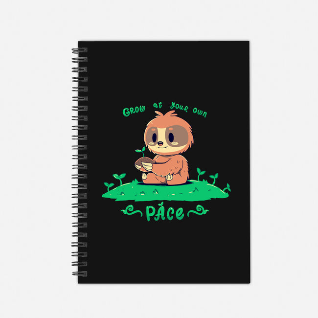 Grow At Your Own Pace-none dot grid notebook-TechraNova