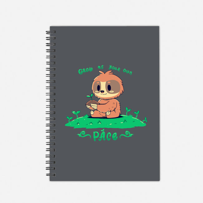 Grow At Your Own Pace-none dot grid notebook-TechraNova