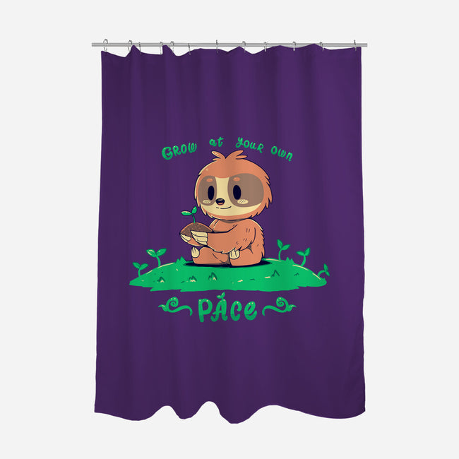 Grow At Your Own Pace-none polyester shower curtain-TechraNova
