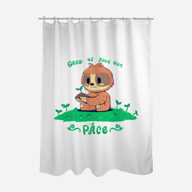 Grow At Your Own Pace-none polyester shower curtain-TechraNova