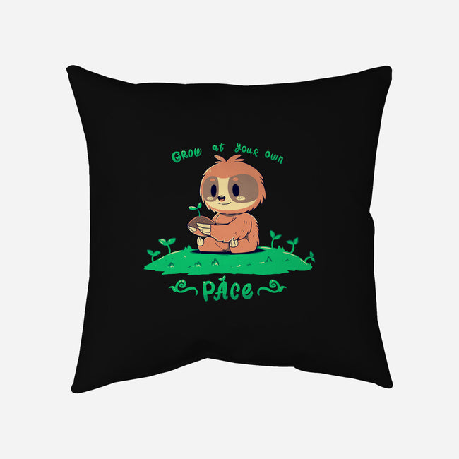 Grow At Your Own Pace-none removable cover throw pillow-TechraNova