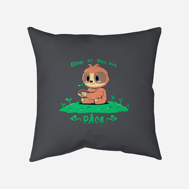 Grow At Your Own Pace-none removable cover throw pillow-TechraNova