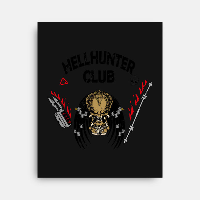 Hellhunter Club-none stretched canvas-Melonseta