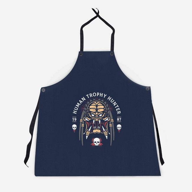 Human Trophy Hunter-unisex kitchen apron-Logozaste