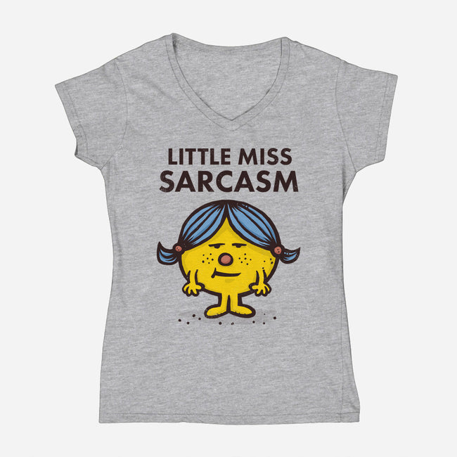 Little Miss Sarcasm-womens v-neck tee-kg07