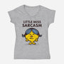 Little Miss Sarcasm-womens v-neck tee-kg07