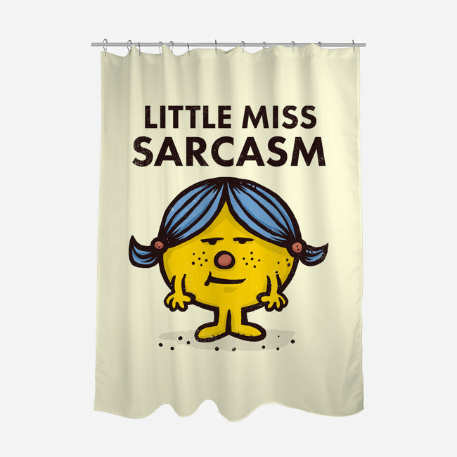 Little Miss Sarcasm-none polyester shower curtain-kg07