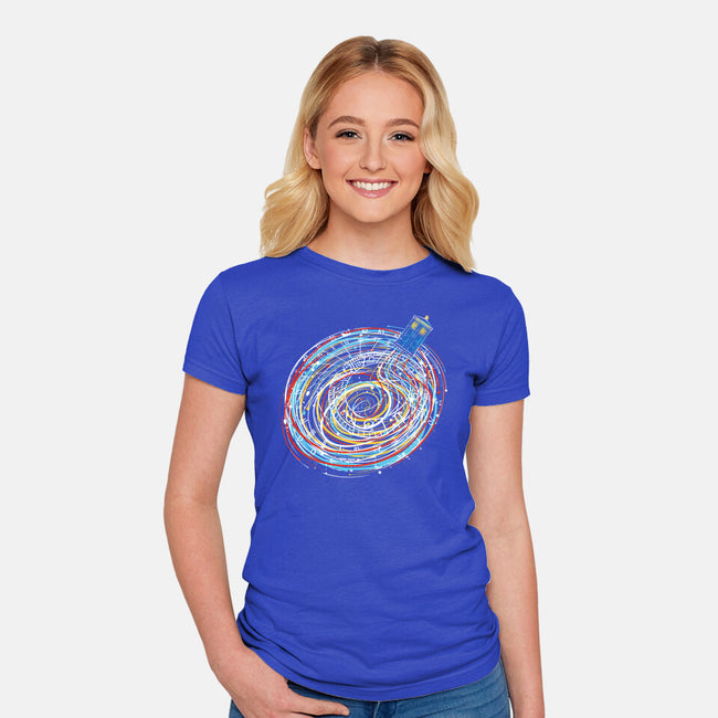 Lost Between Time And Space-womens fitted tee-kharmazero