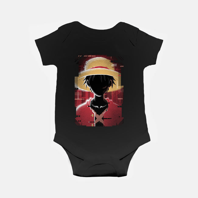 Luffy Glitch-baby basic onesie-danielmorris1993