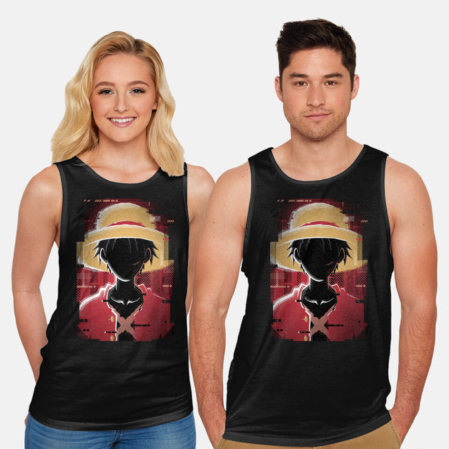 Luffy Glitch-unisex basic tank-danielmorris1993
