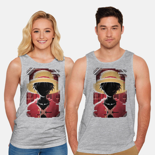 Luffy Glitch-unisex basic tank-danielmorris1993