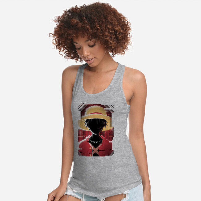 Luffy Glitch-womens racerback tank-danielmorris1993