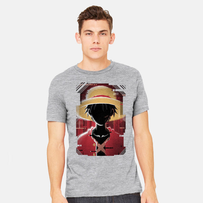 Luffy Glitch-mens heavyweight tee-danielmorris1993