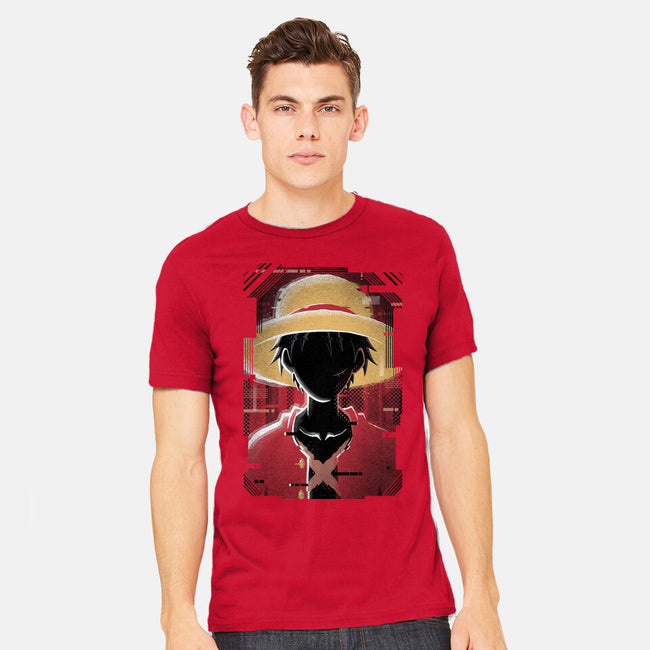 Luffy Glitch-mens heavyweight tee-danielmorris1993