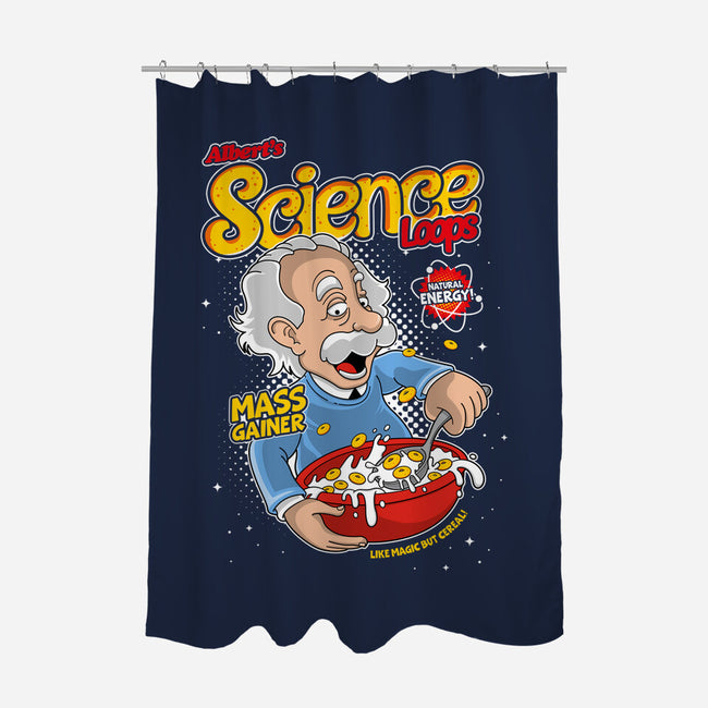 Science Loops-none polyester shower curtain-retrodivision