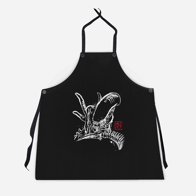 Space Monster-unisex kitchen apron-DrMonekers