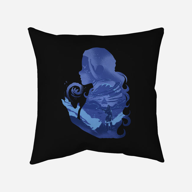 Water Loves Air-none removable cover throw pillow-RamenBoy