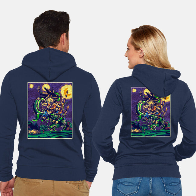 Starry Dragon-unisex zip-up sweatshirt-Gomsky