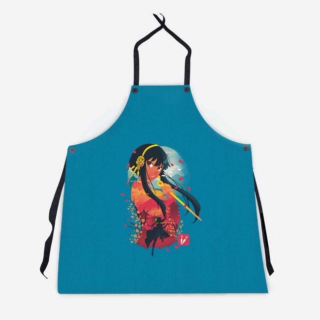 Yor Ukiyo E-unisex kitchen apron-dandingeroz
