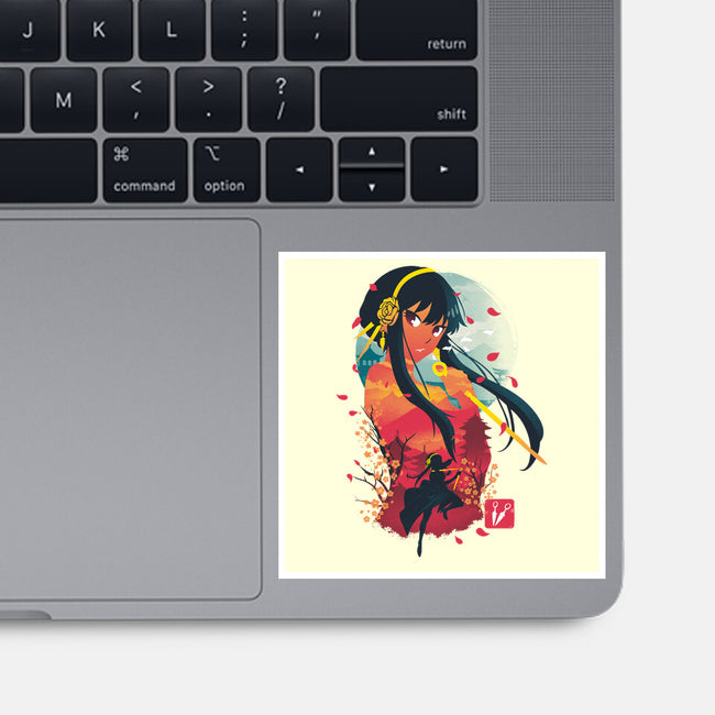 Yor Ukiyo E-none glossy sticker-dandingeroz