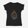 The Neon Falcon-womens v-neck tee-kharmazero