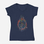 The Neon Falcon-womens v-neck tee-kharmazero