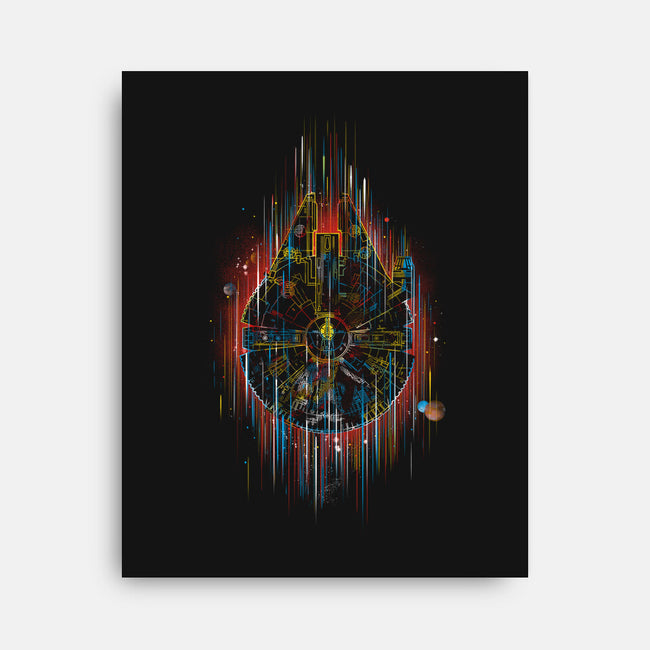 The Neon Falcon-none stretched canvas-kharmazero