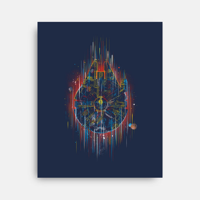 The Neon Falcon-none stretched canvas-kharmazero