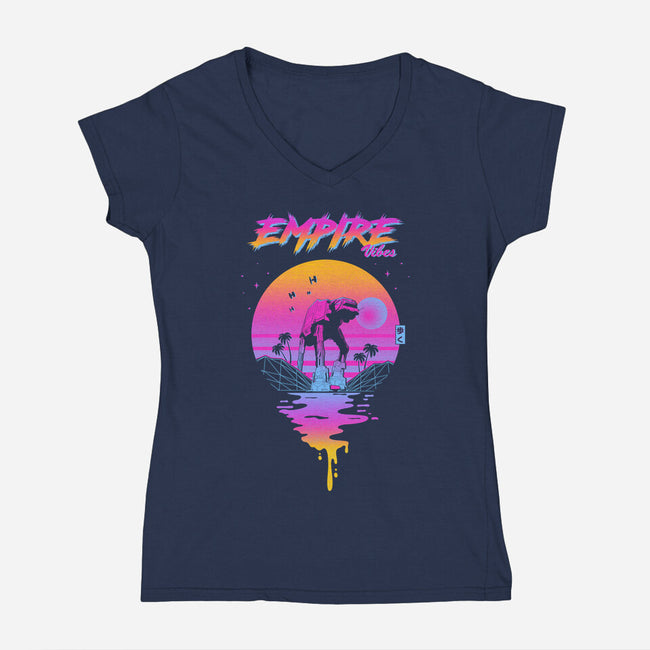 Empire Vibes-womens v-neck tee-retrodivision