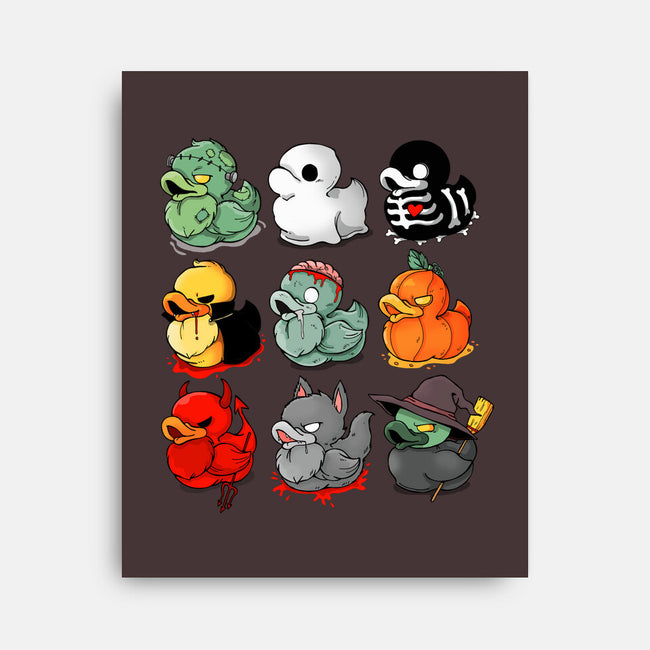 Halloween Duck-none stretched canvas-Vallina84