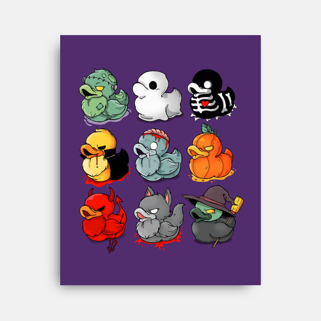 Halloween Duck-none stretched canvas-Vallina84