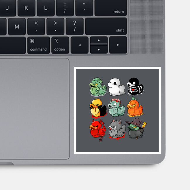 Halloween Duck-none glossy sticker-Vallina84