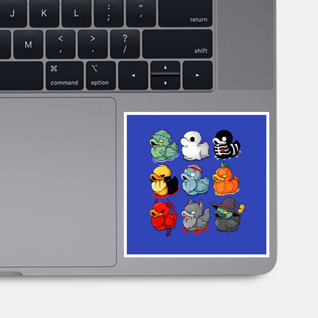 Halloween Duck-none glossy sticker-Vallina84